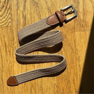 Khaki Woven Elastic Belt Size 30-32”